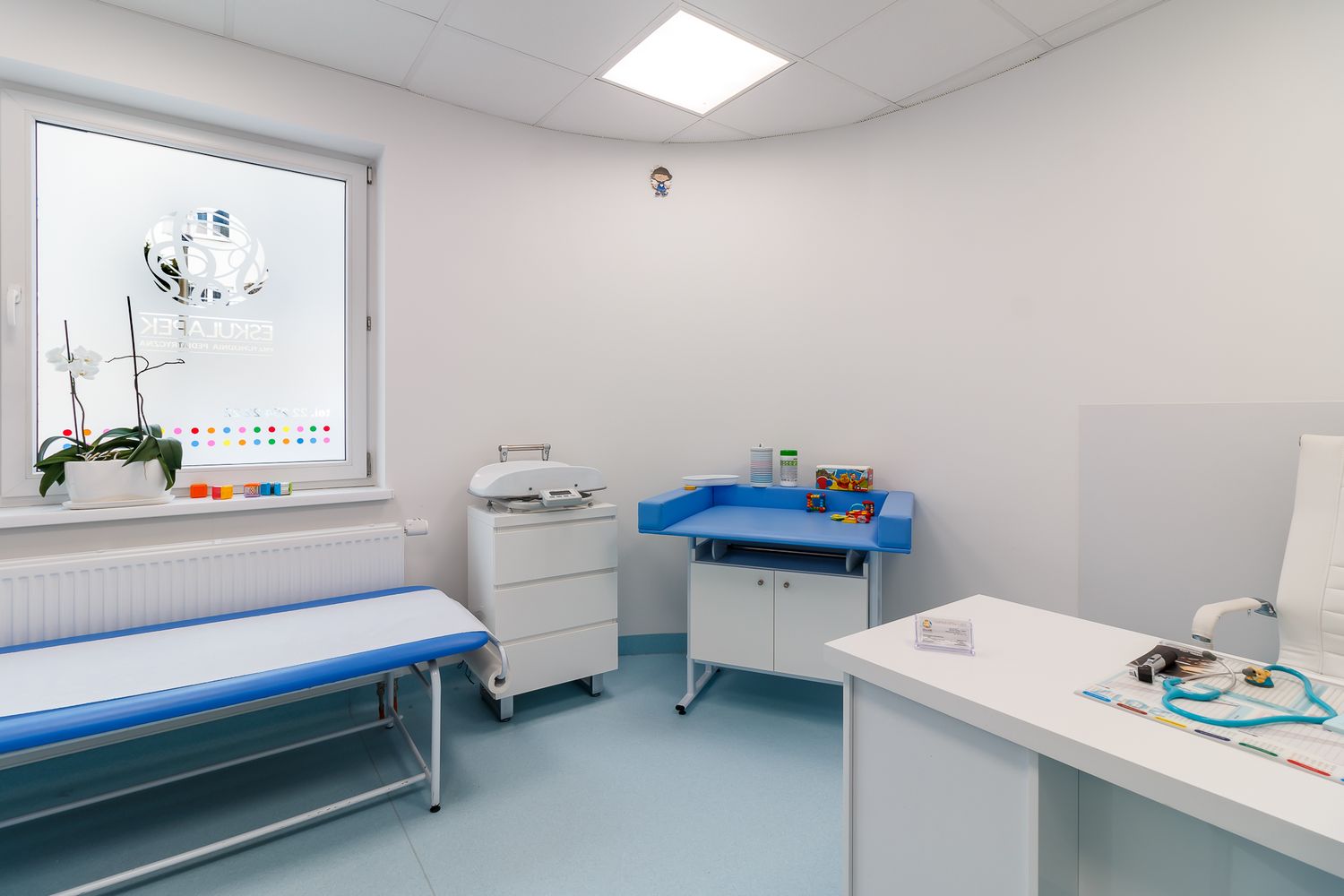 Gabinet nr 1 w Przychodni Pediatrycznej ESKULAPEK na Mokotowie w Warszawie